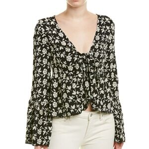 Winston White Floral Embroidered Top size small